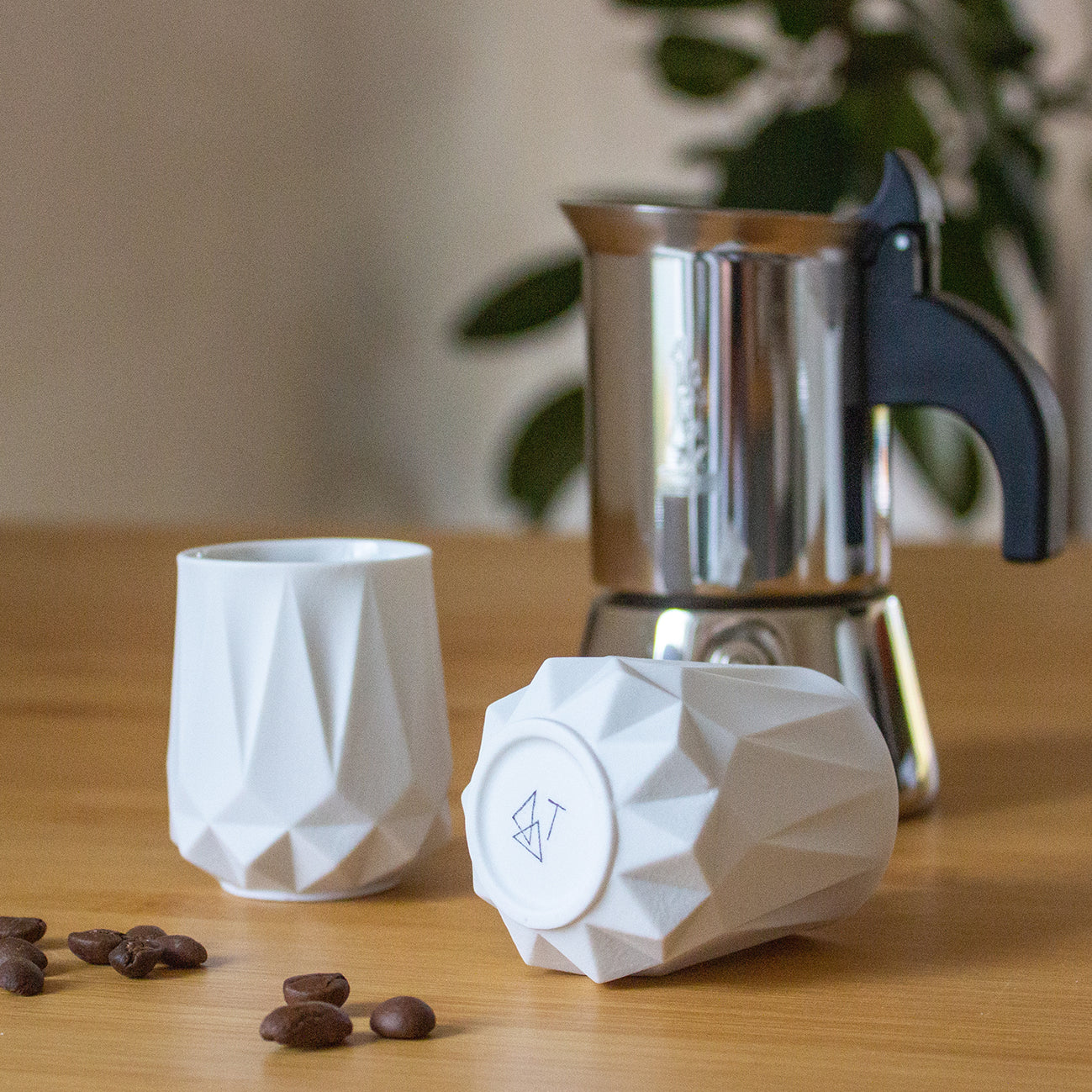 Porzellanbecher klein Papyrus von Theresa von Bodelschwingh bei Wilhelm die 3.