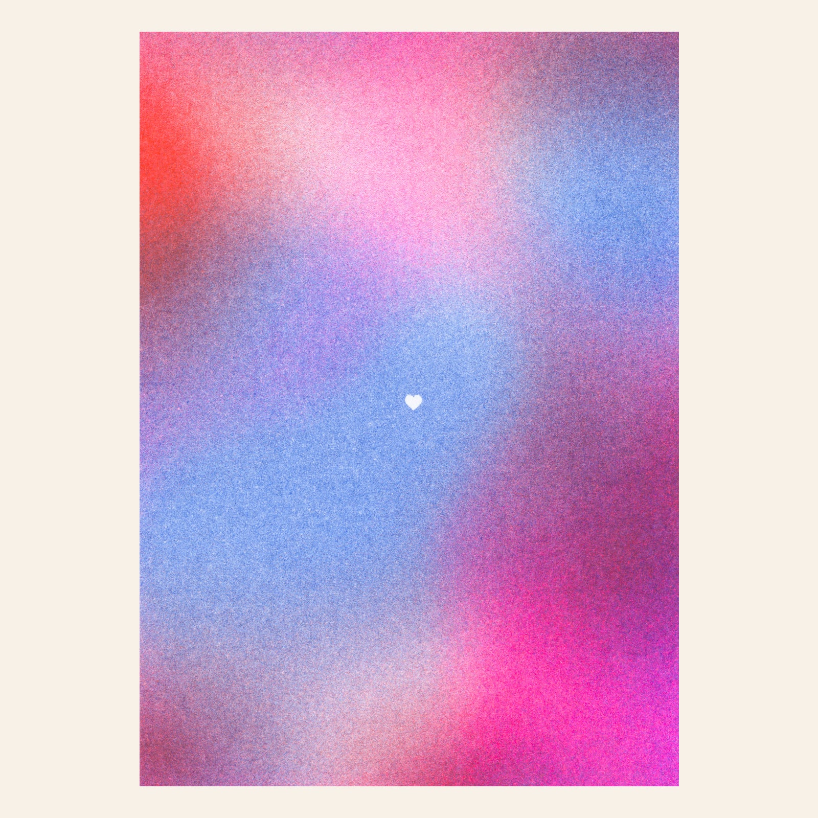 Postkarte Risographie Farbverlauf von Herr und Frau Rio bei Wilhelm die 3.