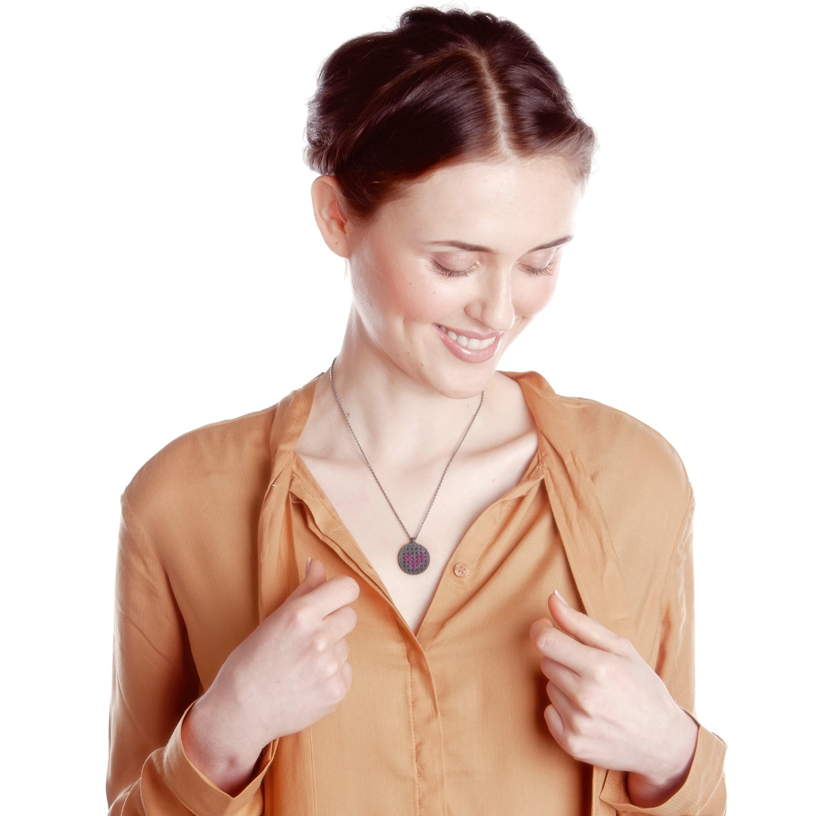 Stick-Anhänger rund Silber von Bettina Götsch bei Wilhelm die 3.